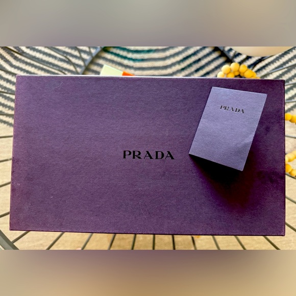 PRADA Black Leather Mules/Kitten Heels. EUC. Like-new! With box. SZ 37.5. - Picture 11 of 11